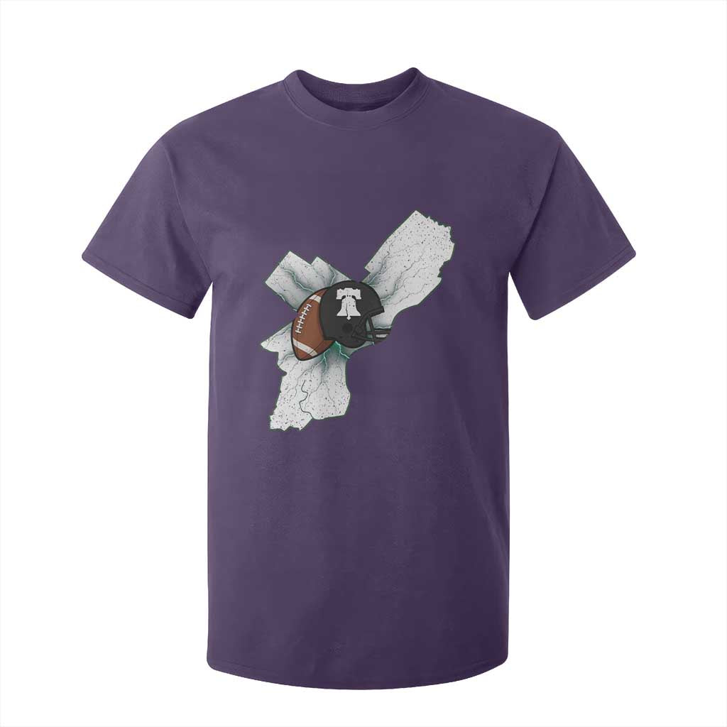 Philadelphia Liberty Bell Football Helmet Lightning Gift T Shirt For Kid TS12 Purple Print Your Wear