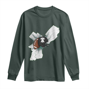 Philadelphia Liberty Bell Football Helmet Lightning Gift Long Sleeve Shirt TS12 Dark Forest Green Print Your Wear