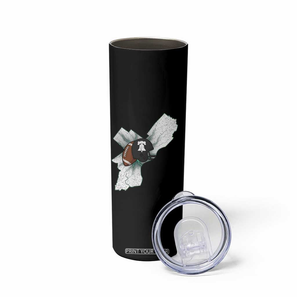 Philadelphia Liberty Bell Football Helmet Lightning Gift Skinny Tumbler TS12 Print Your Wear