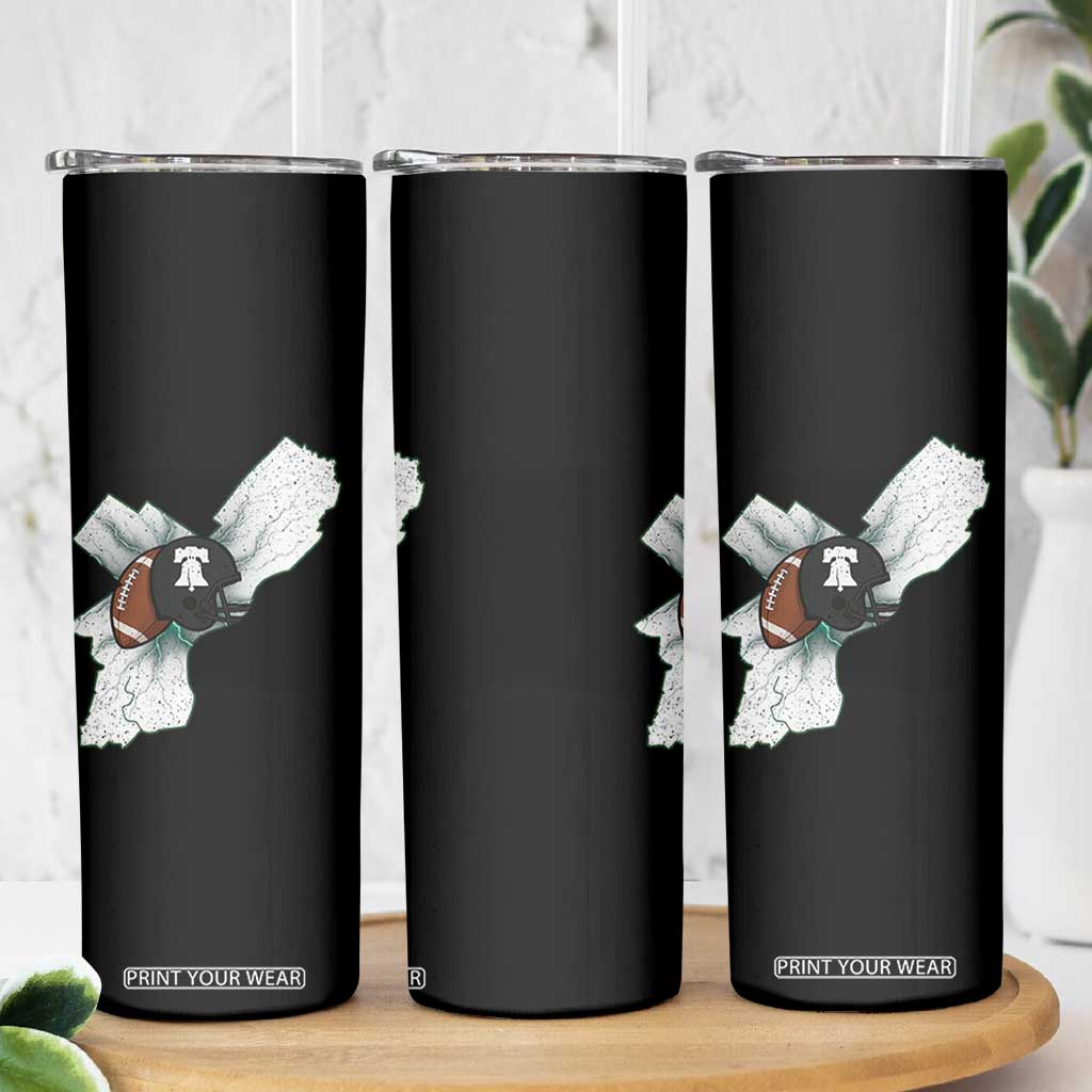 Philadelphia Liberty Bell Football Helmet Lightning Gift Skinny Tumbler TS12 Print Your Wear