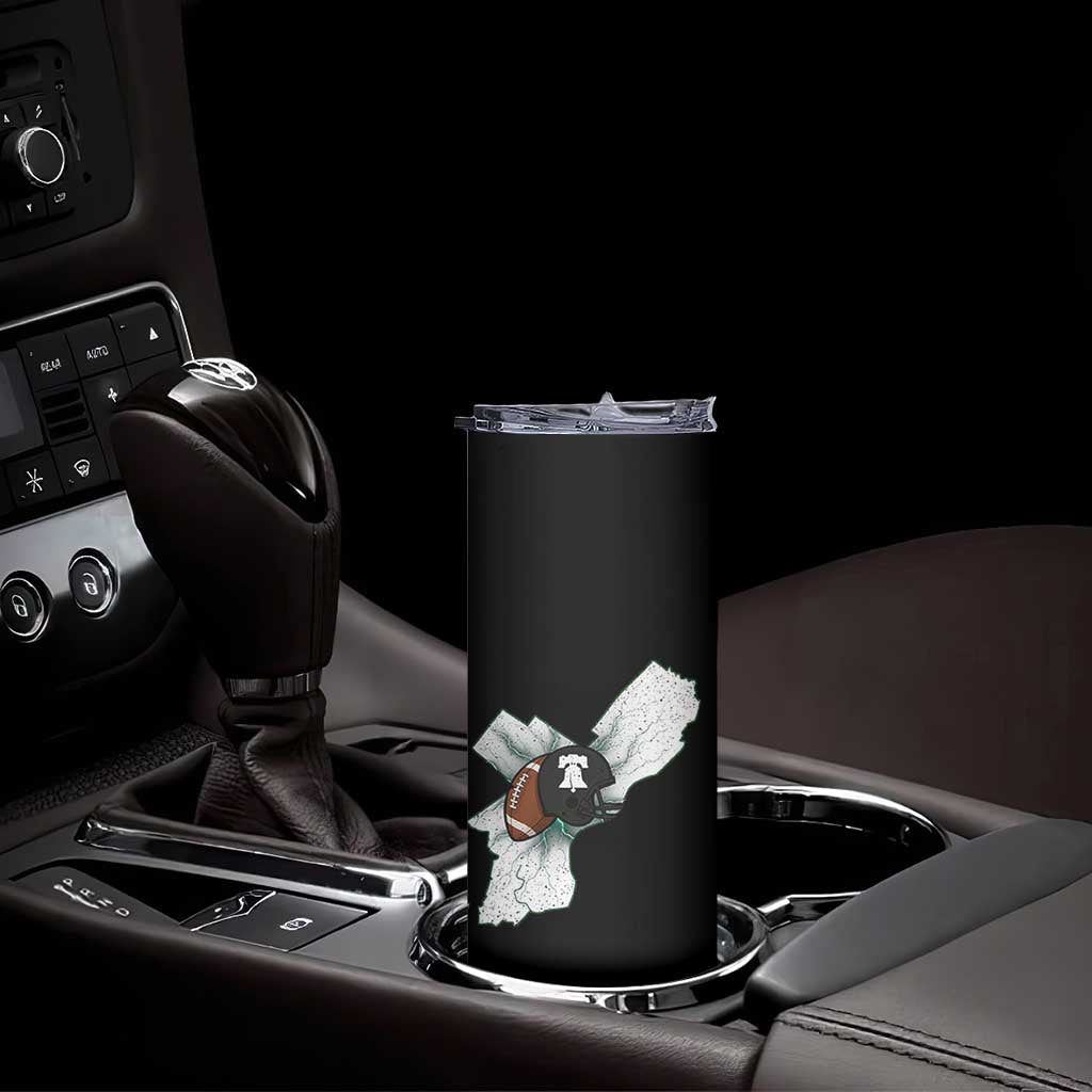 Philadelphia Liberty Bell Football Helmet Lightning Gift Skinny Tumbler TS12 Print Your Wear