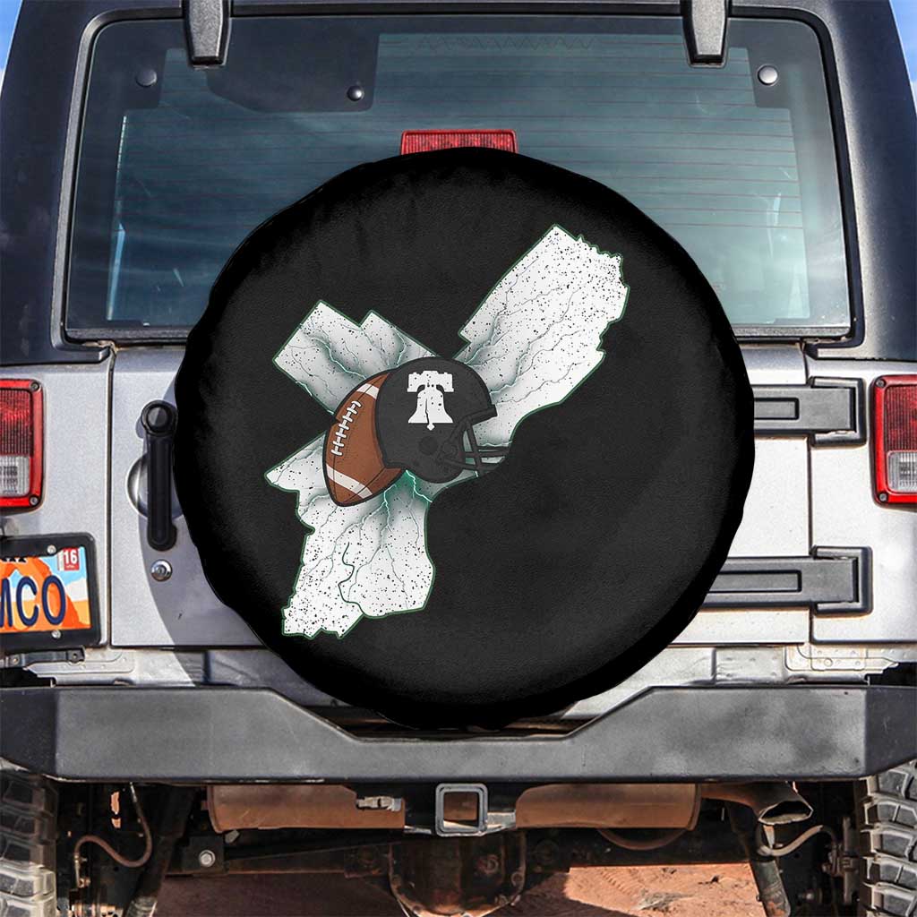Philadelphia Liberty Bell Football Helmet Lightning Gift Spare Tire Cover TS12 No hole Black Print Your Wear