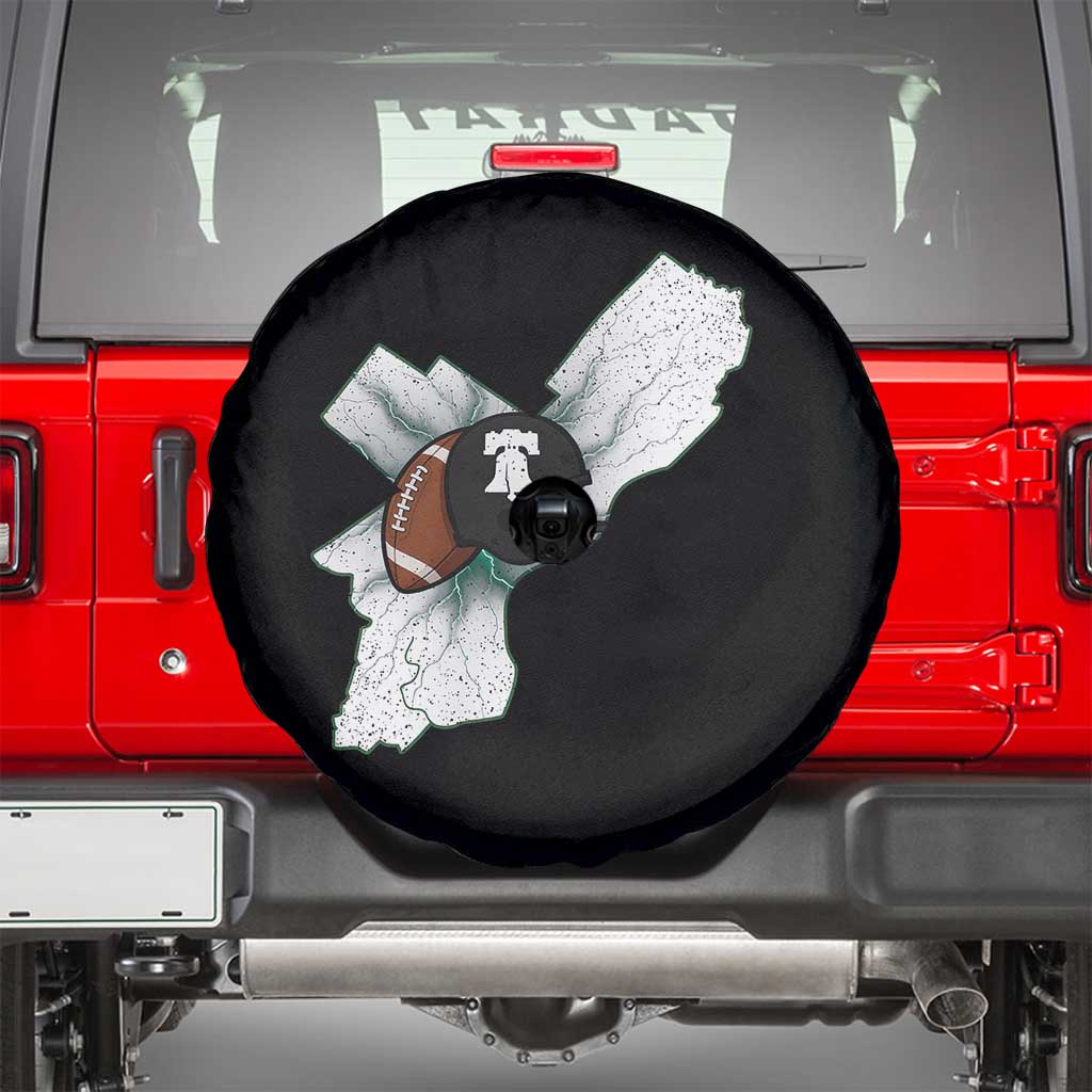 Philadelphia Liberty Bell Football Helmet Lightning Gift Spare Tire Cover TS12 Black Print Your Wear