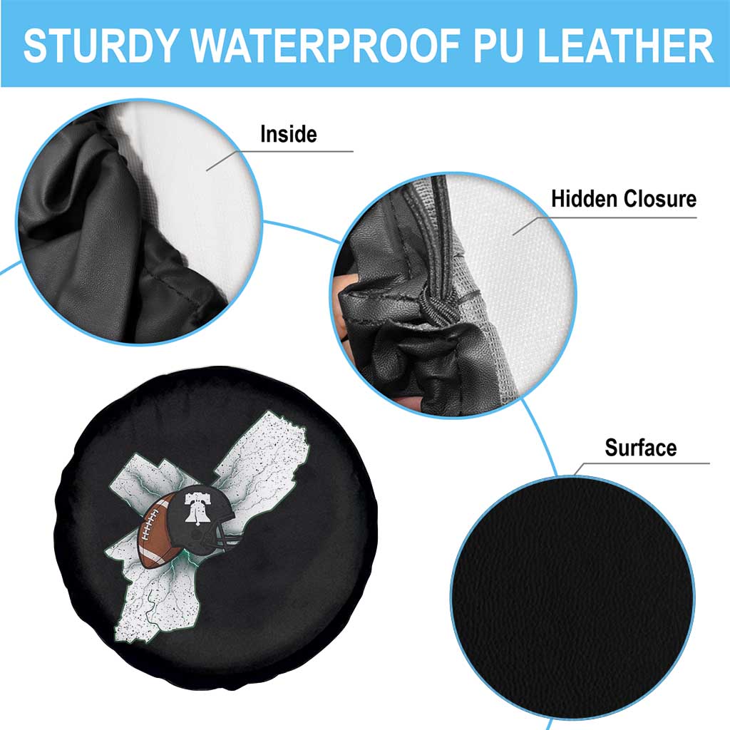 Philadelphia Liberty Bell Football Helmet Lightning Gift Spare Tire Cover TS12 Print Your Wear