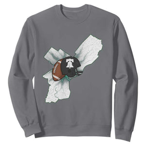 Philadelphia Liberty Bell Football Helmet Lightning Gift Sweatshirt TS12 Charcoal Print Your Wear