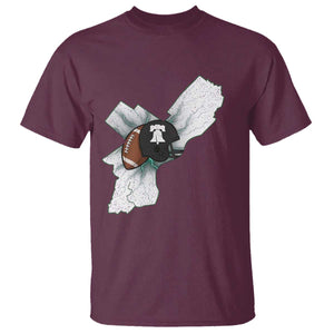 Philadelphia Liberty Bell Football Helmet Lightning Gift T Shirt TS12 Maroon Print Your Wear