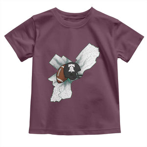 Philadelphia Liberty Bell Football Helmet Lightning Gift Toddler T Shirt TS12 Maroon Print Your Wear