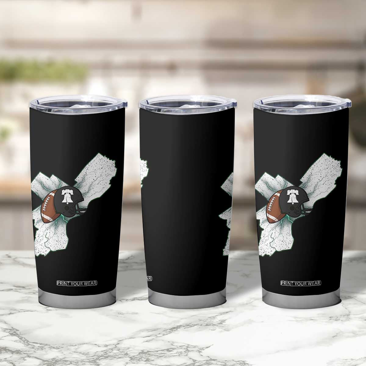 Philadelphia Liberty Bell Football Helmet Lightning Gift Tumbler Cup TS12 Print Your Wear