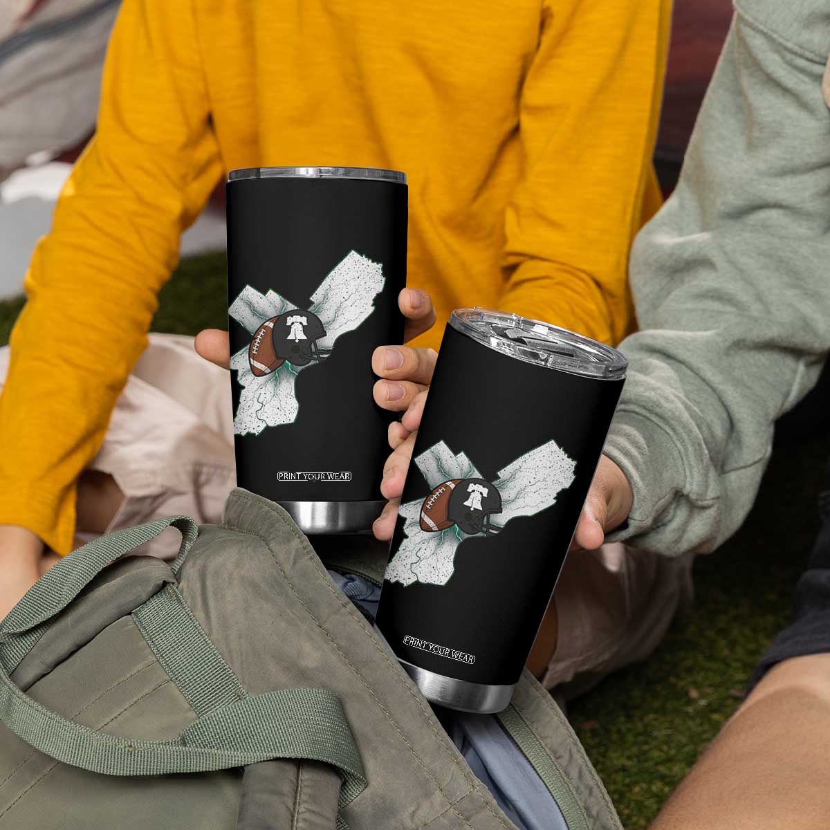 Philadelphia Liberty Bell Football Helmet Lightning Gift Tumbler Cup TS12 Print Your Wear