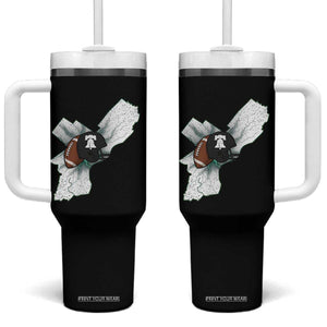 Philadelphia Liberty Bell Football Helmet Lightning Gift Tumbler With Handle TS12 One Size: 40 oz Black Print Your Wear