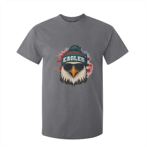 Patriotic Eagle Football T Shirt For Kid American Flag Pride Gift TS12 Charcoal Print Your Wear