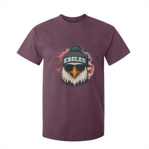 Patriotic Eagle Football T Shirt For Kid American Flag Pride Gift TS12 Maroon Print Your Wear