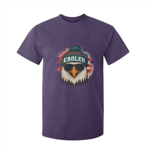 Patriotic Eagle Football T Shirt For Kid American Flag Pride Gift TS12 Purple Print Your Wear