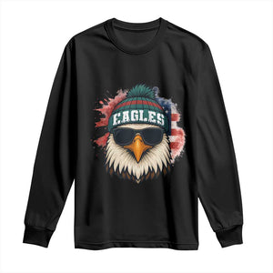 Patriotic Eagle Football Long Sleeve Shirt American Flag Pride Gift TS12 Black Print Your Wear