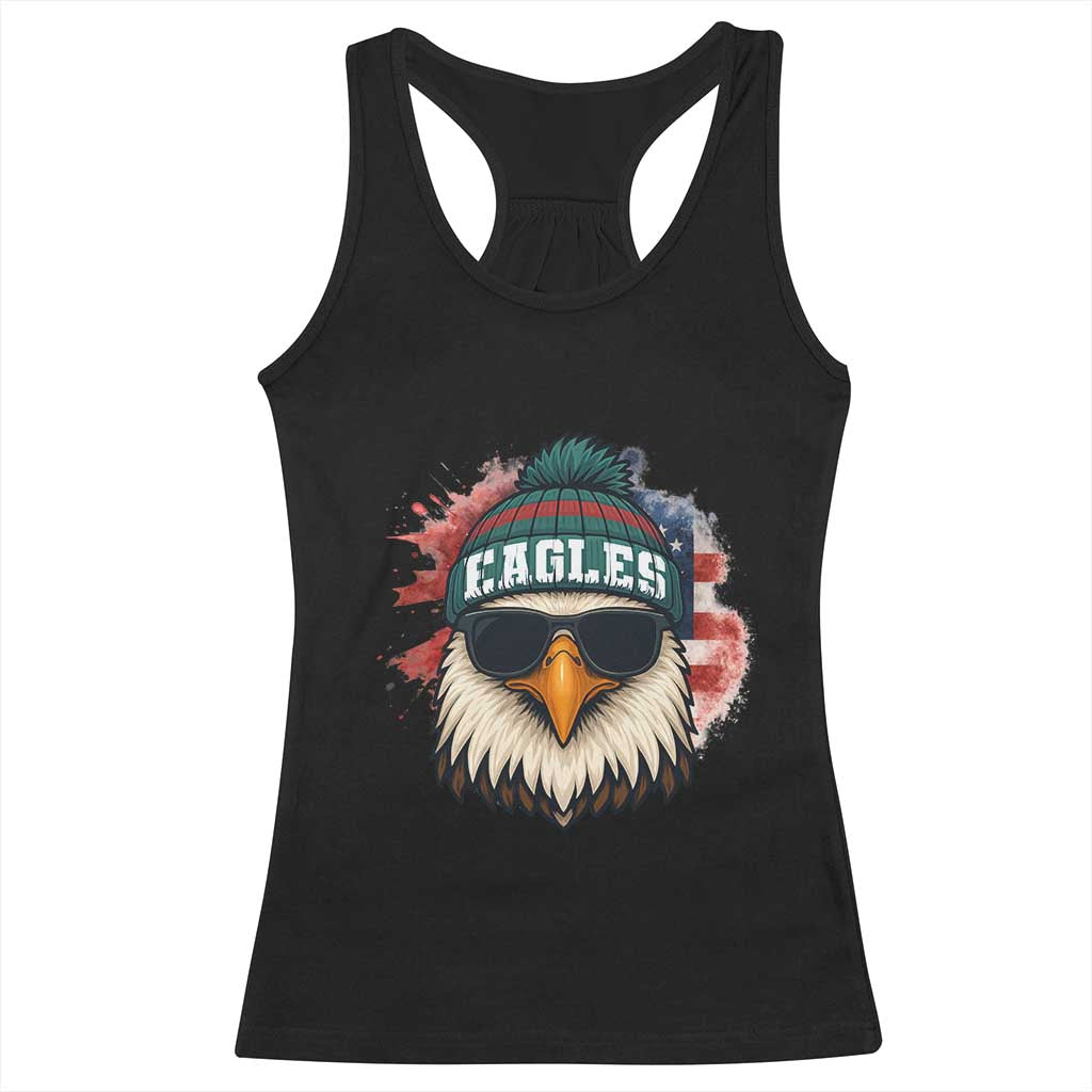 Patriotic Eagle Football Racerback Tank Top American Flag Pride Gift TS12 Black Print Your Wear