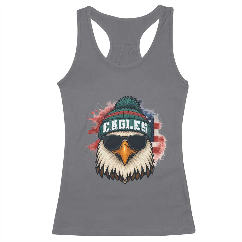 Patriotic Eagle Football Racerback Tank Top American Flag Pride Gift TS12 Charcoal Print Your Wear