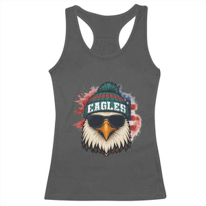 Patriotic Eagle Football Racerback Tank Top American Flag Pride Gift TS12 Dark Heather Print Your Wear