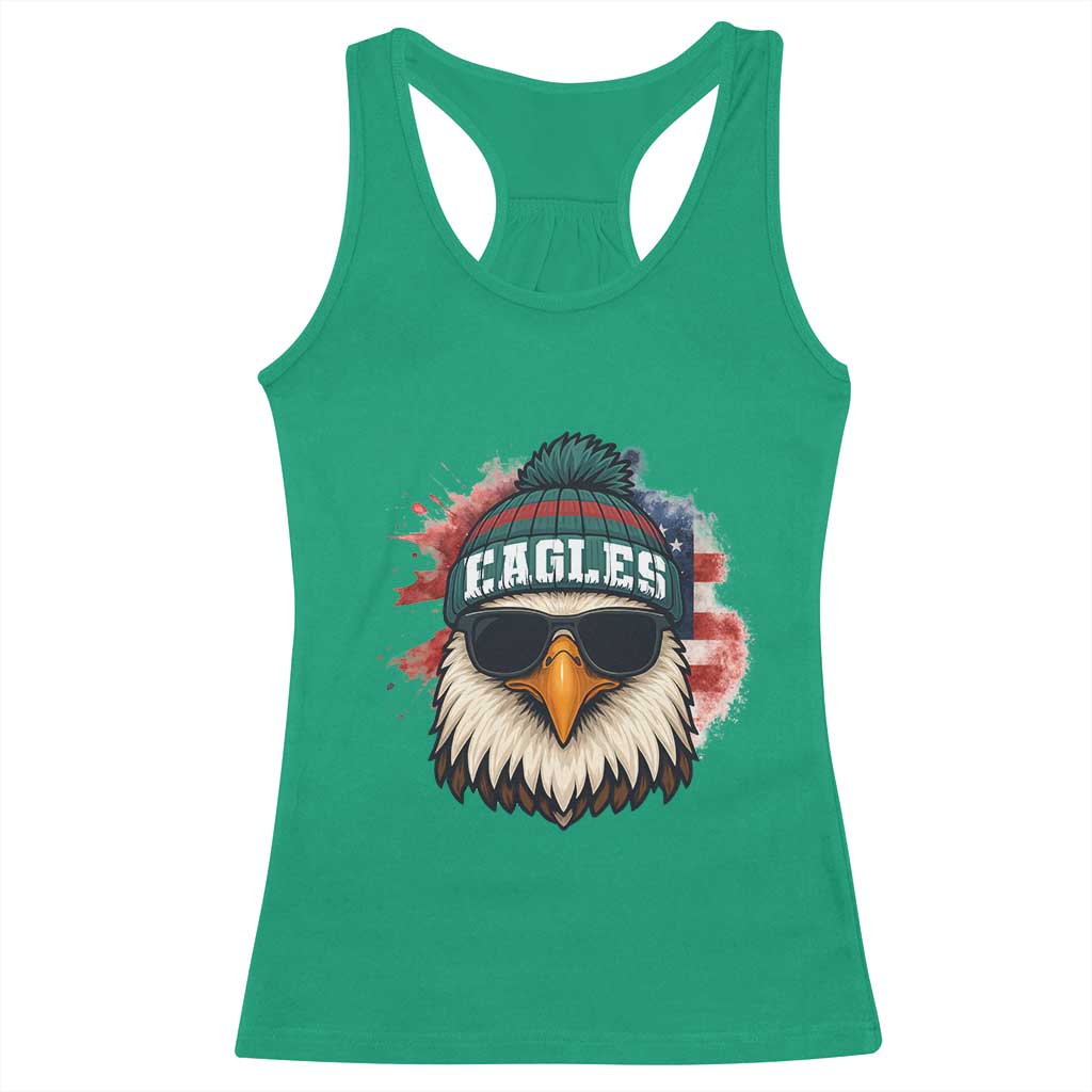 Patriotic Eagle Football Racerback Tank Top American Flag Pride Gift TS12 Irish Green Print Your Wear