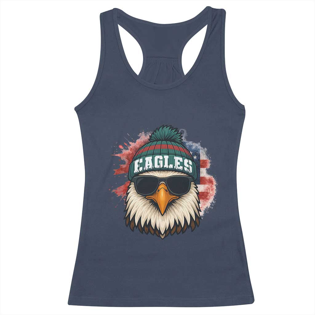 Patriotic Eagle Football Racerback Tank Top American Flag Pride Gift TS12 Navy Print Your Wear