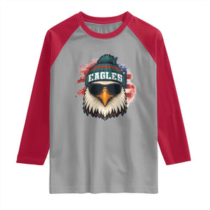 Patriotic PFE American Flag Pride Gift Raglan Shirt TS12 Sport Gray Red Print Your Wear