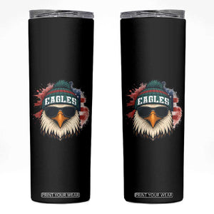 Patriotic Eagle Football Skinny Tumbler American Flag Pride Gift TS12 Black Print Your Wear