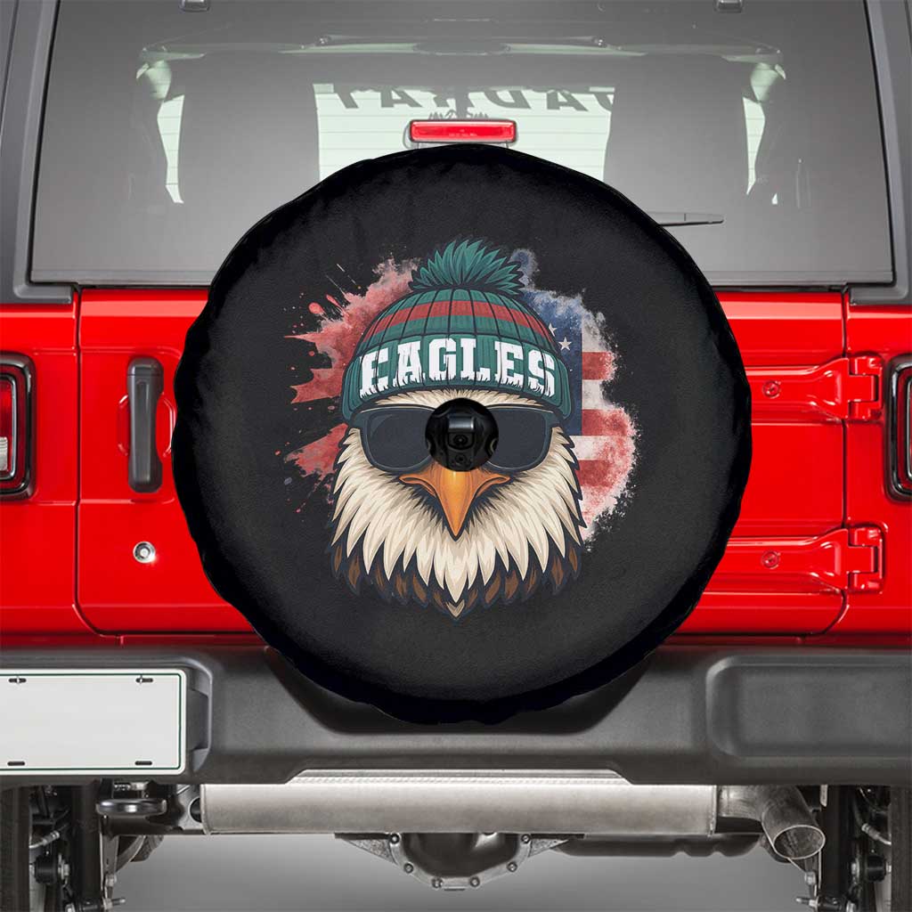 Patriotic Eagle Football Spare Tire Cover American Flag Pride Gift TS12 Black Print Your Wear