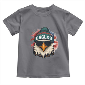 Patriotic Eagle Football Toddler T Shirt American Flag Pride Gift TS12 Charcoal Print Your Wear