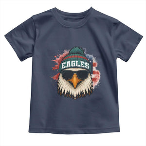 Patriotic Eagle Football Toddler T Shirt American Flag Pride Gift TS12 Navy Print Your Wear