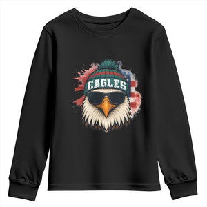 Patriotic Eagle Football Youth Sweatshirt American Flag Pride Gift TS12 Black Print Your Wear
