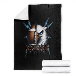 Eagle Football Power Throw Blanket Game Day Sports Fan Gift TS12 Black Print Your Wear