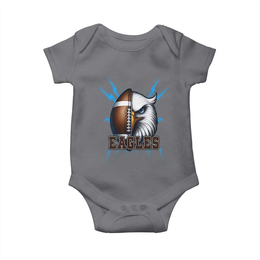 Eagle Football Power Baby Onesie Game Day Sports Fan Gift TS12 Charcoal Print Your Wear
