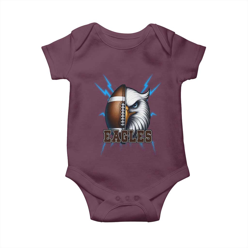 Eagle Football Power Baby Onesie Game Day Sports Fan Gift TS12 Maroon Print Your Wear