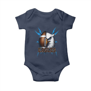 Eagle Football Power Baby Onesie Game Day Sports Fan Gift TS12 Navy Print Your Wear