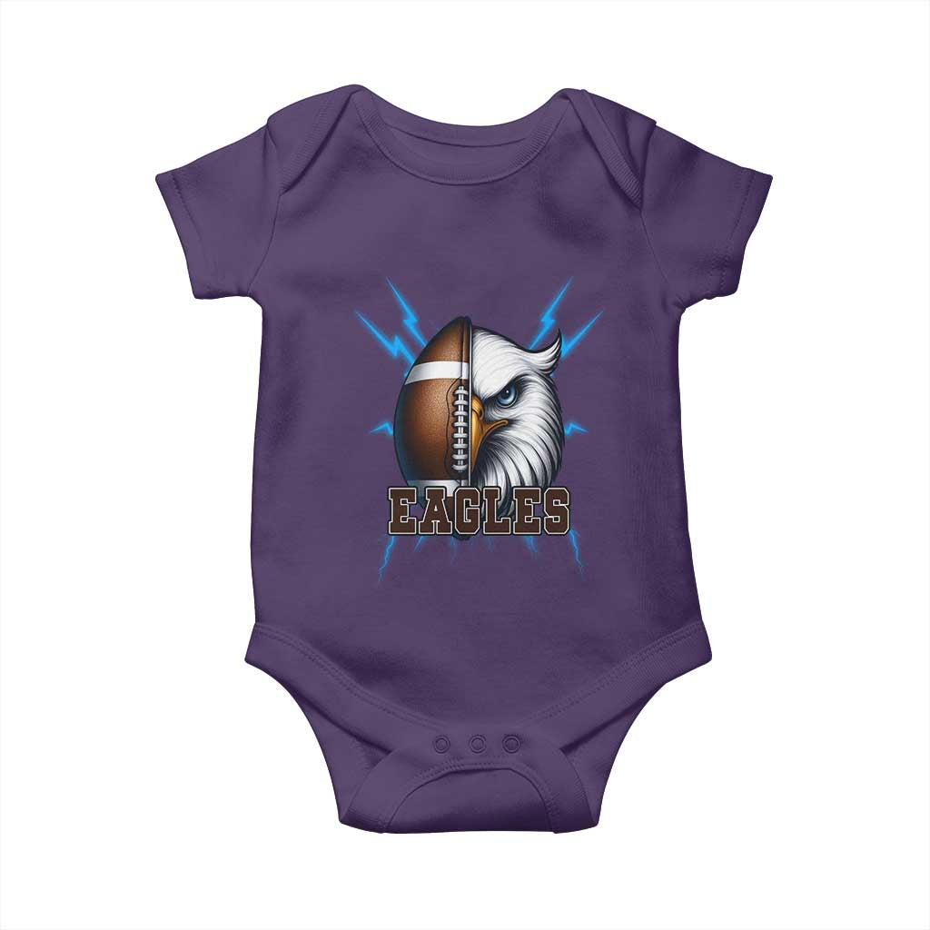 Eagle Football Power Baby Onesie Game Day Sports Fan Gift TS12 Purple Print Your Wear