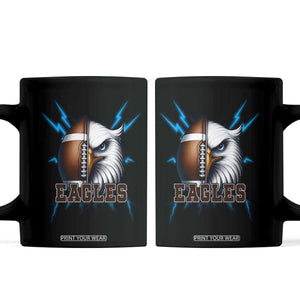 Eagle Football Power Coffee Mug Game Day Sports Fan Gift TS12 Black Print Your Wear
