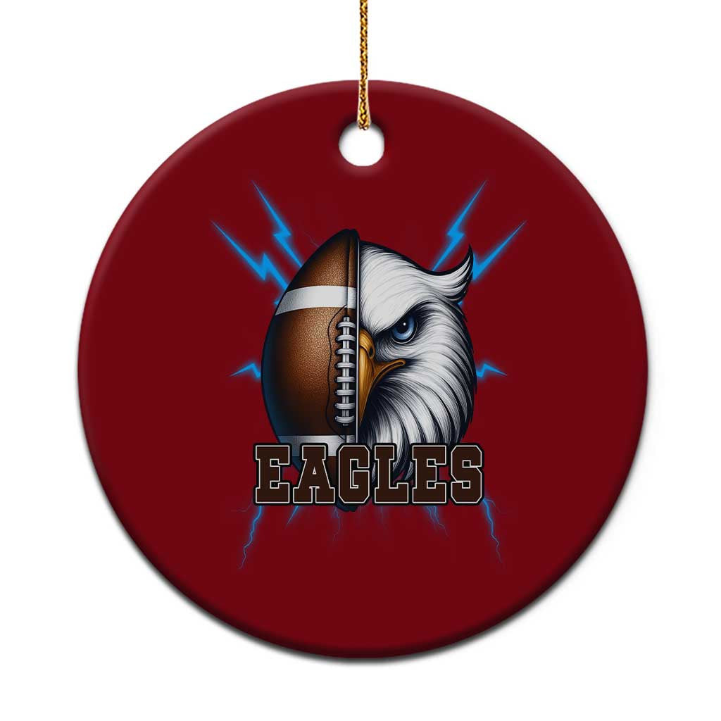 Eagle Football Power Ceramic Ornament Game Day Sports Fan Gift TS12 1pc Red Print Your Wear