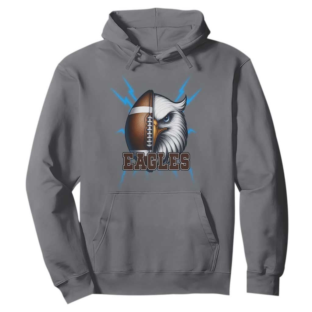 Eagle Football Power Hoodie Game Day Sports Fan Gift TS12 Charcoal Print Your Wear