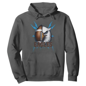 Eagle Football Power Hoodie Game Day Sports Fan Gift TS12 Dark Heather Print Your Wear