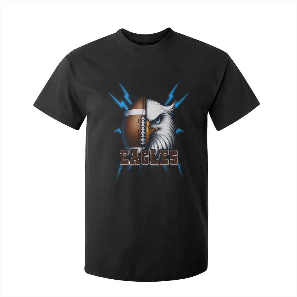 Eagle Football Power T Shirt For Kid Game Day Sports Fan Gift TS12 Black Print Your Wear
