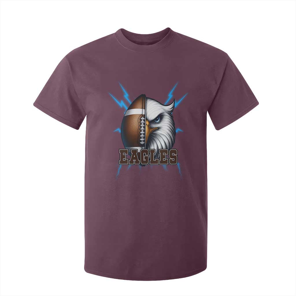 Eagle Football Power T Shirt For Kid Game Day Sports Fan Gift TS12 Maroon Print Your Wear