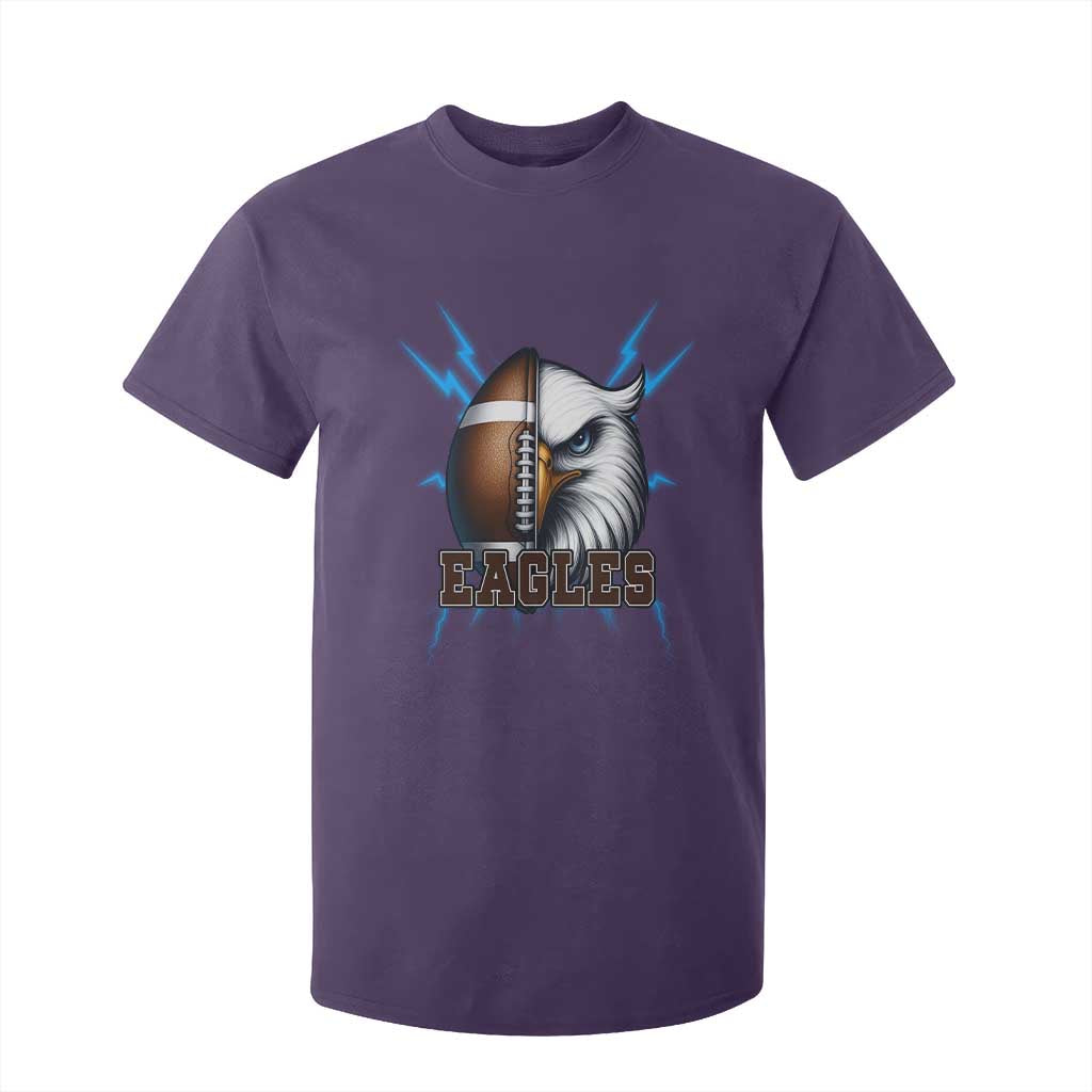 Eagle Football Power T Shirt For Kid Game Day Sports Fan Gift TS12 Purple Print Your Wear
