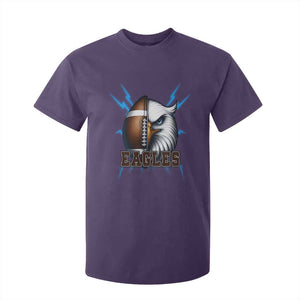 Eagle Football Power T Shirt For Kid Game Day Sports Fan Gift TS12 Purple Print Your Wear