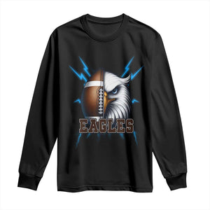 Eagle Football Power Long Sleeve Shirt Game Day Sports Fan Gift TS12 Black Print Your Wear