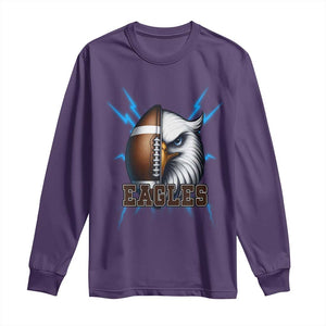 Eagle Football Power Long Sleeve Shirt Game Day Sports Fan Gift TS12 Purple Print Your Wear