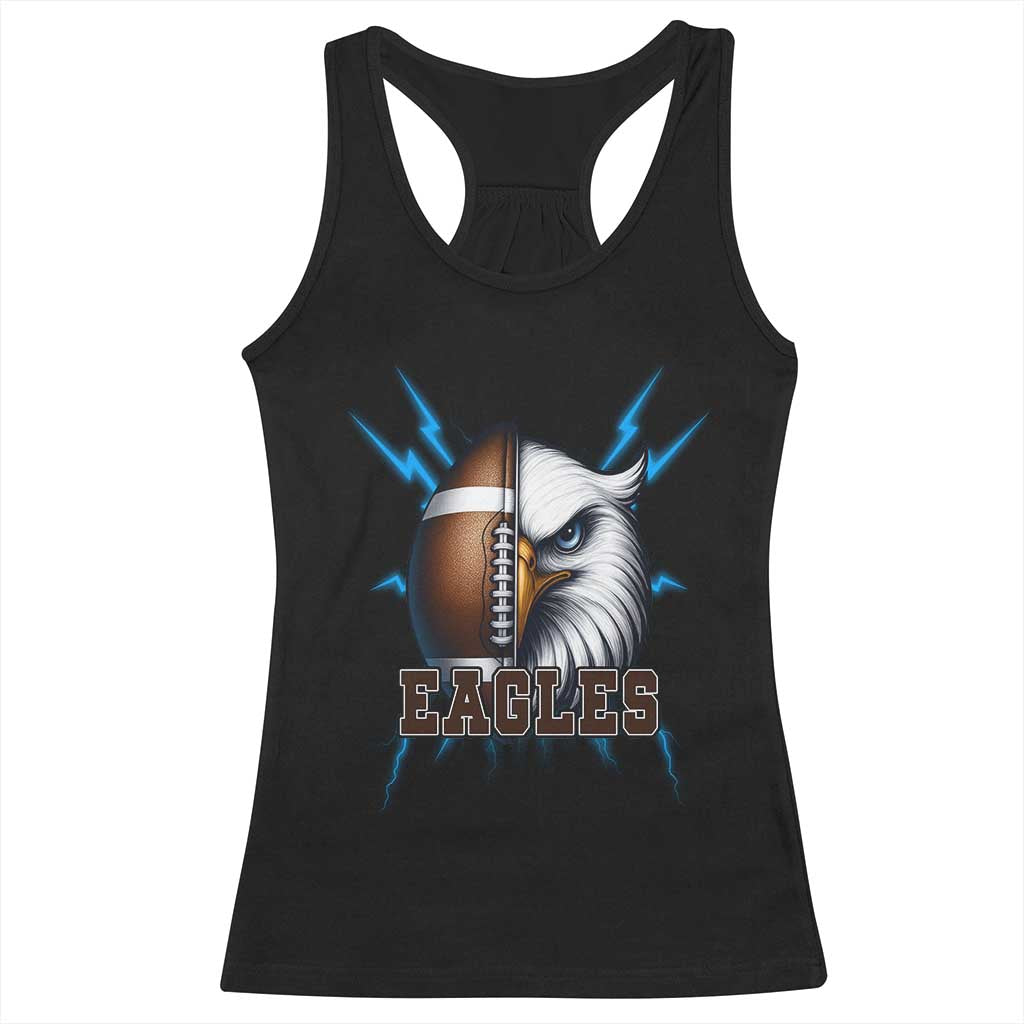 Eagle Football Power Racerback Tank Top Game Day Sports Fan Gift TS12 Black Print Your Wear