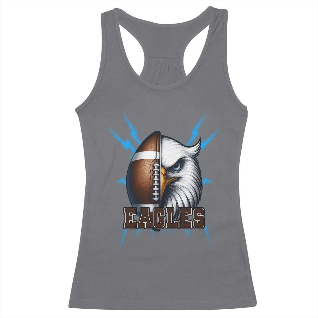 Eagle Football Power Racerback Tank Top Game Day Sports Fan Gift TS12 Charcoal Print Your Wear