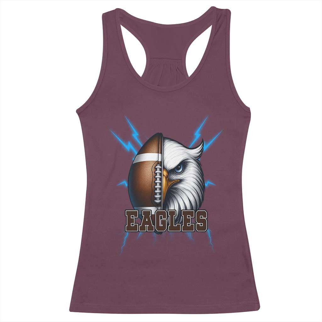 Eagle Football Power Racerback Tank Top Game Day Sports Fan Gift TS12 Maroon Print Your Wear