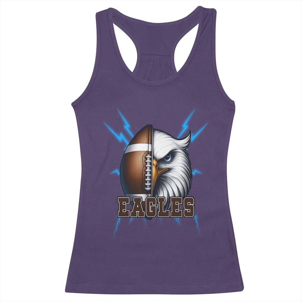 Eagle Football Power Racerback Tank Top Game Day Sports Fan Gift TS12 Purple Print Your Wear