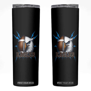 Eagle Football Power Skinny Tumbler Game Day Sports Fan Gift TS12 Black Print Your Wear