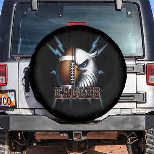 Eagle Football Power Spare Tire Cover Game Day Sports Fan Gift TS12 No hole Black Print Your Wear